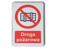 Znak droga pożarowa z uchwytami w kpl.