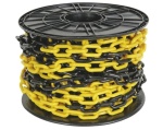 Łańcuch plastikowy żółto czarny gr. 6 mm SZPULA 50 mb 