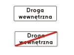 Zestaw znaków D-46 i D-47 o wymiarze 900x420 mm 1 typ + 4 uchwyty w kpl. 
