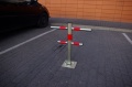 Blokada parkingowa Jeż ocynkowana z kłódką w kpl.