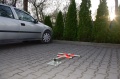 Blokada parkingowa Jeż ocynkowana z kłódką w kpl.