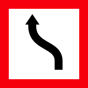 Znak żeglugowy B.2a nakaz skierowania statku na tę stronę szlaku żeglownego, która leży z lewej strony burty