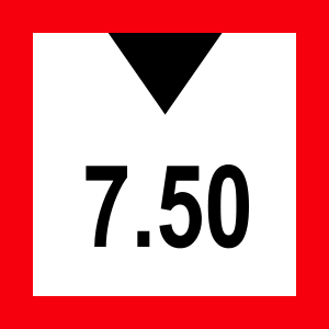 Znak żeglugowy C.2 ograniczona wysokość prześwitu nad zwierciadłem wody sklepdrogowy