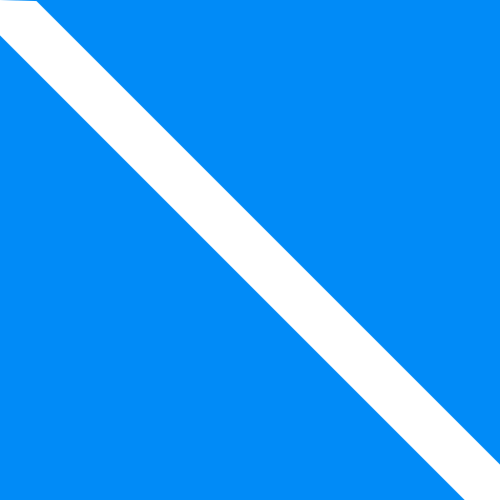 Znak żeglugowy E.11 koniec obowiązywania zakazu lub nakazu albo ograniczenia – obowiązuje tylko w jednym kierunku ruchu żeglugowego