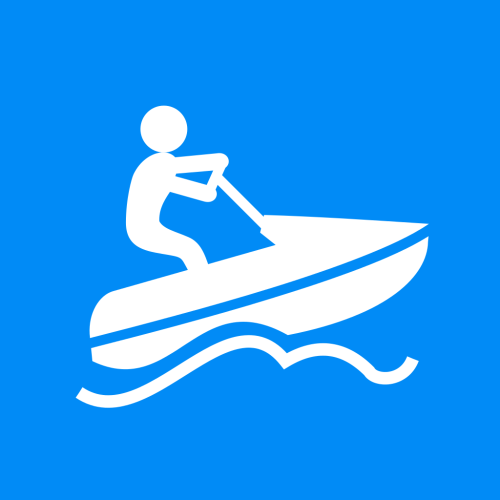 Znak żeglugowy E.24 zezwolenie na ruch skuterów wodnych