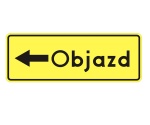 Znak F-9a objazd w lewo 1200x440 1 gen 