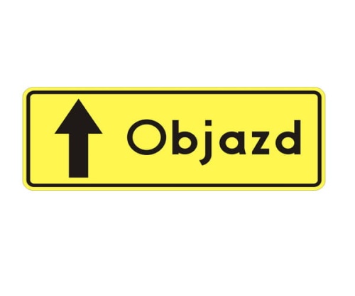 Znak F-9 z uchwytami montażowymi