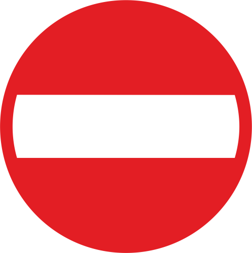 B-2 zakaz wjazdu znak drogowy rozmiar duży sklepdrogowy