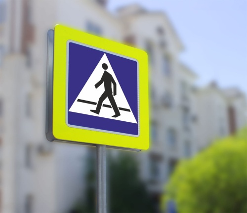 znak drogowy D-6 FLUO  przejście dla pieszych sklep drogowy