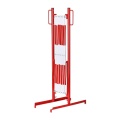 Bariera rozciągana 3600 mm czerwono-biała BEZ KÓŁEK, WOLNOSTOJĄCA