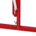 Bariera rozciągana 3600 mm czerwono-biała Z KÓŁKAMI, WOLNOSTOJĄCA