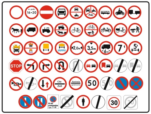 Znak zakazu średni B 800 mm 2 typ + 2 uchwyty sklep drogowy
