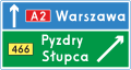 Znak kierunku i miejscowości E-2c
 sklepdrogowy.pl
