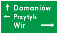 Znak kierunku i miejscowości E-2a