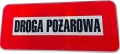 Znak droga pożarowa z uchwytami w kpl. 600x250 mm