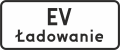 Tablica EV ładowanie 600x250 mm oznakowanie miejsc dla pojazdów elektrycznych.
