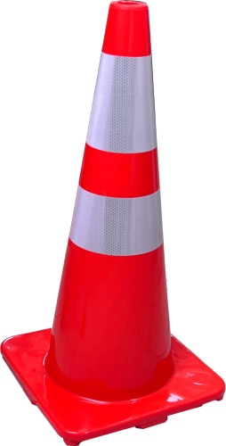 Powiązany pachołek 75 cm PVC odblaskowy miękki RO