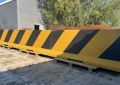 Bariera betonowa U-14b dwustronna C30/37 - malowana w pasy żółto-czarne sklep drogowy