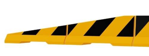 U-14b zakończenie bariery betonowej 2 elementowe L-4000 mm żółto czarne