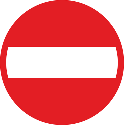 Znak drogowy B-2 zakaz wjazdu 600 1 typ z uchwytami w kpl rozmiar mały