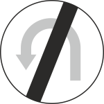 B-24 koniec zakazu zawracania  fi 600 mm 1 typ + 2 uchwyty w kpl.