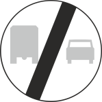 B-28 koniec zakazu wyprzedzania przez samochody ciężarowe  fi 600 mm 1 typ + 2 uchwyty w kpl.