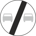 B-27 koniec zakazu wyprzedzania  fi 600 mm 1 typ + 2 uchwyty w kpl.