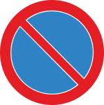 B-35 zakaz postoju  fi 600 mm 1 typ + 2 uchwyty w kpl.