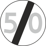 B-34 koniec ograniczenia prędkości  fi 600 mm 1 typ + 2 uchwyty w kpl.