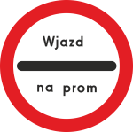B-32d wjazd na prom  fi 600 mm 1 typ + 2 uchwyty w kpl.