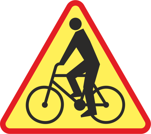 znak drogowy A-24 rowerzyści 900 mm 1 typ