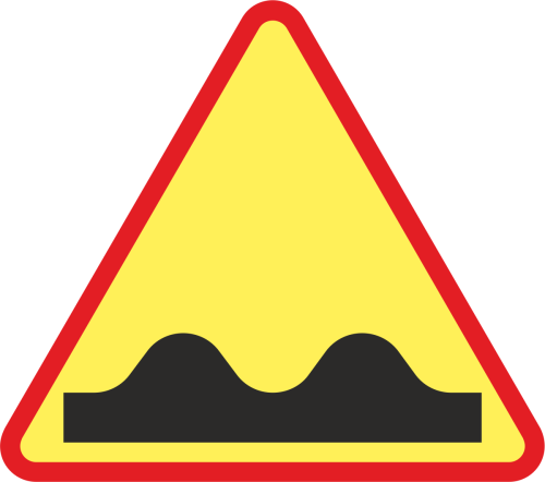 znak drogowy A-11 nierówna droga 900 mm 1 typ