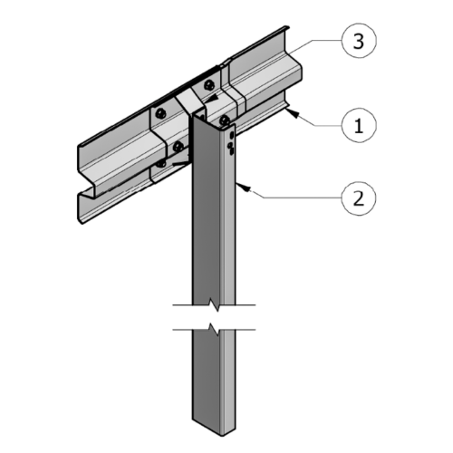 SP-04 Bariera ochronna N2W4 rozstaw słupka co 2 mb U-14a