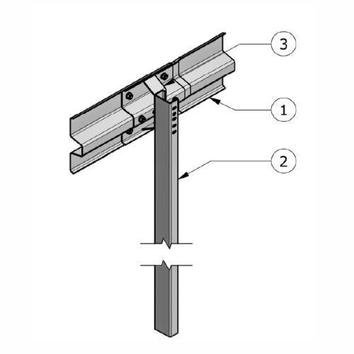 SP05/4 Bariera ochronna N2W6 rozstaw słupka co 4 mb U-14a