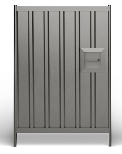 Furtka pełna z ryglem - 200 x 100 cm do ogrodzeń budowlanych pełnych