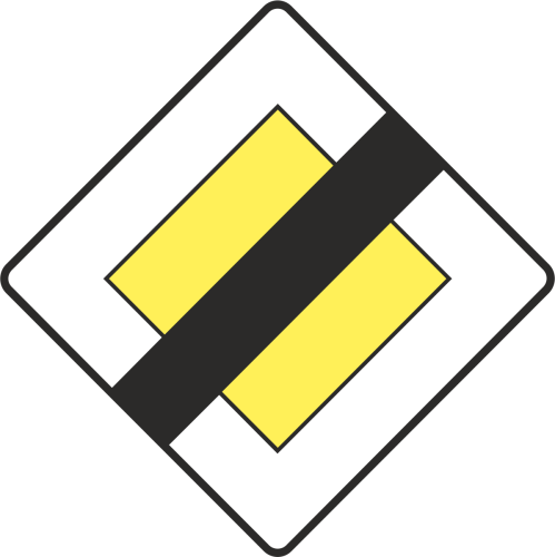 D-2 mini 400x400 mm 2 typ + 2 uchwyty w kpl. Koniec drogi z pierwszeństwem