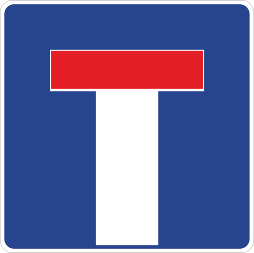 D-4a duży 900x900 mm 2 typ + 2 uchwyty w kpl. Droga bez przejazdu