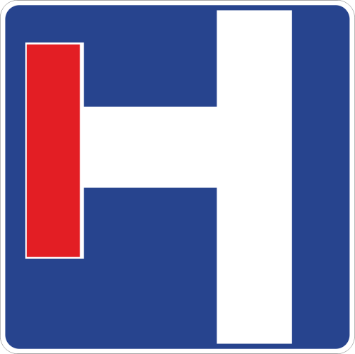 D-4c mały, średni 600x600 mm 1 typ + 2 uchwyty w kpl. Droga bez przejazdu z lewej strony znak drogowy