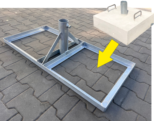 Podstawa do znaków na roboty tymczasowe - stalowa sklepdrogowy.pl