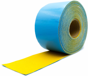 Taśma drogowa najezdniowa odblaskowa żółta 12cm 40mb podkład siatka