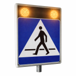 Znak aktywny D-6 z lampami LED fi 200 SIGN FLASH