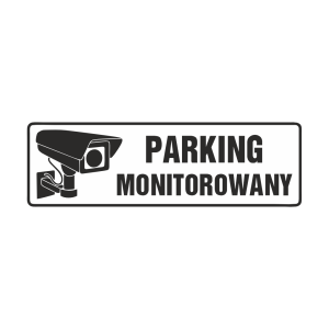 Tabliczka Parking monitorowany 600x200 mm