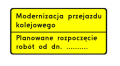 Tablica informacyjna objazd roboty drogowe czasowe