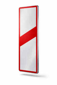 G-1c znak  licem z folii odblaskowej 2 generacji z uchwytami w kpl.