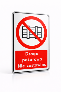 Droga pożarowa nie zastawiać z uchwytami w kpl. 