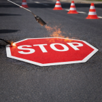 Termoznak piktogram kolorowy  STOP B-20 2000x2000 mm