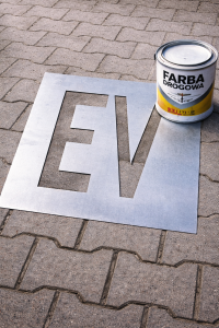 EV szablon malarski stanowisko ładowania pojazdów elektrycznych 420x295 mm stalowy 