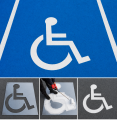 szablon stalowy miejsce dla osób niepełnosprawnych
