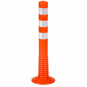 Słupek drogowy blokujący elastyczny PCV fi 80 mm, h=750 mm T-Flex pomarańczowy