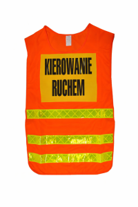 Narzutka kamizelka ostrzegawcza KIEROWANIE RUCHEM profesjonalna